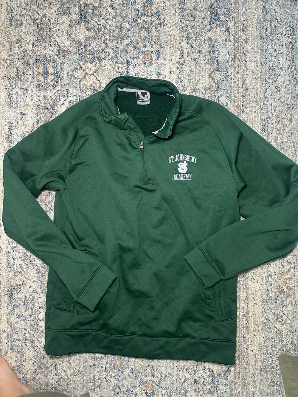 Under Armour St Johnsbury Academy 1/4 Zip Size MD Green Pullover
